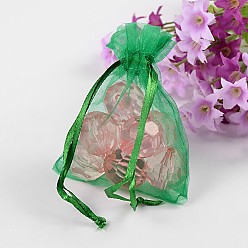 Green Organza Bags, Green, about 7cm wide, 9cm long