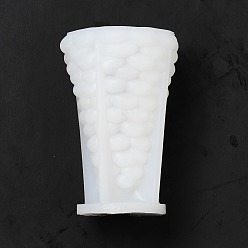 White 3D Christmas Tree DIY Candle Silicone Molds, for Xmas Tree Scented Candle Making, White, 6.7x10.6cm, Inner Diameter: 5.6x9.7cm