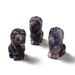 Amethyst Natural Amethyst Home Display Decoration, 3D Lion, 43.5x27x53mm