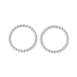 Stainless Steel Color 304 Stainless Steel Linking Ring, Round Bead Ring, Stainless Steel Color, 12.5x1mm, Inner Diameter: 10mm