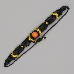 X-B210004C Handmade Ethnic Style Bracelet with Natural Stone Beads - Retro and Unique