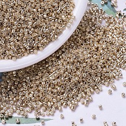 (DB0411) Гальванический Абрикосовый Золотой Бусины miyuki delica, цилиндр, японский бисер, 11/0, (дБ 0411) оцинкованное абрикосовое золото, 1.3x1.6 мм, отверстие : 0.8 мм, Около 2000 шт / 10 г