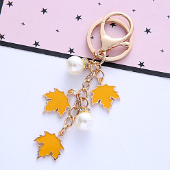 Yellow Maple Leaf Artistic Pendant for Girlfriend's Birthday Gift - Couple Keychain, Bag Charm.