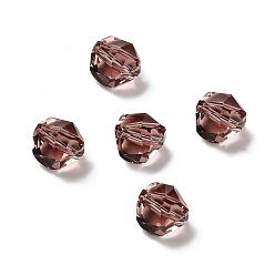 Темно-Красный Стекло имитация австрийских хрустальных бусин, многоугольник, граненые, темно-красный, 7x7.5x7.5 мм, отверстие : 1.2 мм