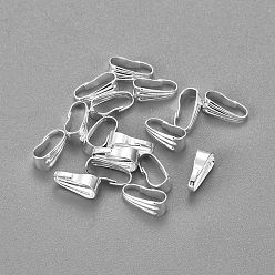 Silver 304 Stainless Steel Snap on Bails, Silver, 8.5x3.5x4mm, Inner: 3x8mm