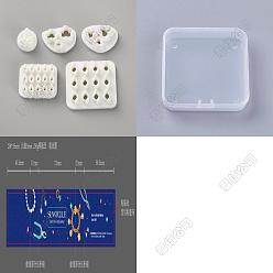 Белый 5шт. 5 стили пластиковые глиняные прессованные формы, резцы глины, инструменты для лепки из глины, для изготовления серьги diy, цветок и листья, белые, 17.5~37.5x15.5~37.5x11 мм, 1 шт / стиль