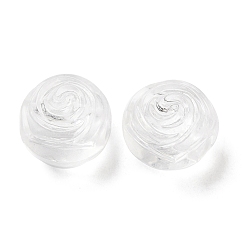 Clear Transparent Acrylic Beads, Flower, Clear, 11x12x10.5mm, Hole: 3.8mm, about 750pcs/500g