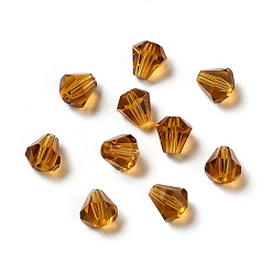 Chocolate Glass Imitation Austrian Crystal Beads, Faceted, Diamond, Chocolate, 8x7.5mm, Hole: 0.9mm