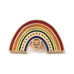 Rainbow Pride Rainbow Theme Enamel Pins, Light Gold Alloy Badge for Backpack Clothes, Colorful, Rainbow, 16x25x1.5mm