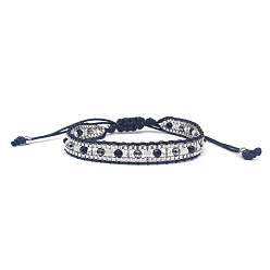 #8 Bohemian Crystal Single Layer Women's White Beaded Friendship Bracelet.