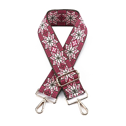 Камелия Нейлоновая холщовая сумка с цветочным узором, лямки для сумки, для замены сумочки или сумки через плечо, камелия, 75~1450x5 см