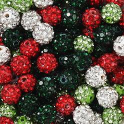 (52) Непрозрачная лаванда Полимерная глина, стразы, бусины на рождественскую тему, pave disco бусины, класс А, круглые, разноцветные, С. 9 (1.5~1.6 мм), 6 мм, отверстие : 1.2 мм