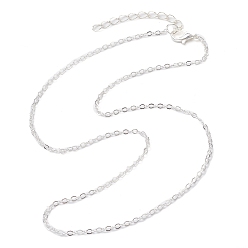 Plata Cadena de cable de latón collares, plata, 16.14 pulgada (41 cm)