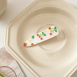 3# White Background Small Cherry Милая мультяшная акриловая заколка для волос с заколкой-цветком - боковая заколка, прекрасный, челка.