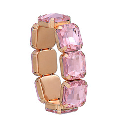 Pink Sparkling Rhinestone Hip Hop Bracelet for Girls - Bold Punk Fashion Jewelry Accessory