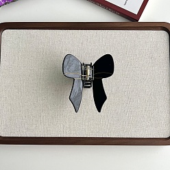 Черный Заколки-клочья из ацетата целлюлозы с бантом, аксессуары для волос для женщин и девочек, чёрные, 85x70 мм