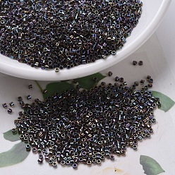 (DB0089) Светлый Топазовый с Синей Подкладкой Бусины miyuki delica, цилиндр, японский бисер, 11/0, (дБ 0089) голубой топаз, 1.3x1.6 мм, отверстие : 0.8 мм, Около 2000 шт / 10 г