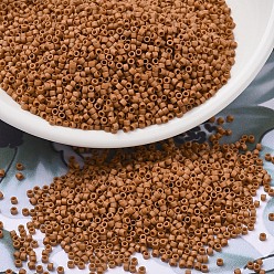 (DB2287) Матовый Непрозрачная Глазированная Хурма Бусины miyuki delica, цилиндр, японский бисер, 11/0, (дБ 2287) матовая матовая хурма, 1.3x1.6 мм, отверстие : 0.8 мм, Около 2000 шт / 10 г