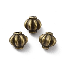 Antique Bronze Tibetan Style Alloy Beads, Cadmium Free & Lead Free, Lantern, Antique Bronze, 8x8x7.5mm, Hole: 1.5mm