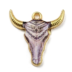 Thistle Alloy Pendant, Lead Free & Cadmium Free & Nickel Free, Cattle, Thistle, 22x21.5x2.5mm, Hole: 1.8mm