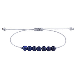 Ляпис-Лазурь Круглая бусина в стиле бохо из натурального лазурита, плетеная бусина для женщин, 2 дюйм (5 см), внутренний диаметр: 11-3/4 дюйм (30 см)