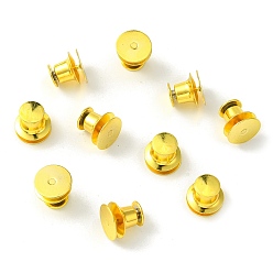 Golden Brass Brooch Base Settings, Brooch Findings, Golden, 10x9mm, Pin: 1mm