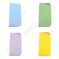 Couleur Mélangete Nbeads 4 pcs 4 couleurs pu étui à lunettes en similicuir, pour lunettes, protecteur de lunettes de soleil, sac de rangement multifonctionnel, couleur mixte, 170x80x3mm, 1 pc / couleur
