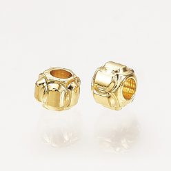 Real 18K Gold Plated Brass Spacer Beads, Nickel Free, Real 18K Gold Plated, Lantern, 3x2.5mm, Hole: 1mm