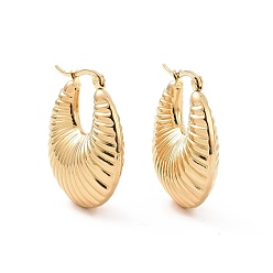 Настоящее золото 24K Ионное покрытие (ip) 304 серьги-кольца из нержавеющей стали, гипоаллергенные серьги, , форма луны, реальный 24 k позолоченный, 32x29x10 мм, штифты : 18x0.8~1 мм