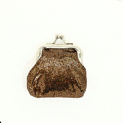 Dark Goldenrod Trapezoid PU Leather Doll Handbag, with Iron Purse Frame, American Girl Doll Accessories Supplies, Dark Goldenrod, 77x68mm
