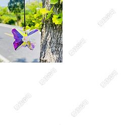 Бабочка 1Подвесные стеклянные ловцы солнца из поликарбоната, со шнуром, для садовых наружных украшений, бабочка, 76 мм