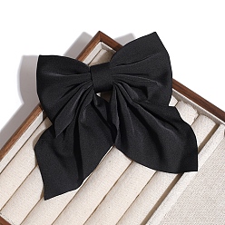 Черный Заколка для волос из ацетатной кожи аллигатора, аксессуары для волос для женщин и девочек, bowkont, чёрные, 105x95 мм