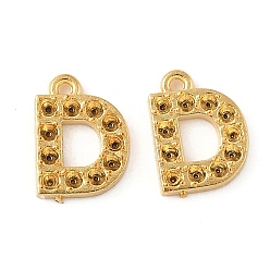 Letter D 304 Настройки горный хрусталь из нержавеющей стали кулон, золотые, Буква D, пригодный для стразов 1 мм, 8x6x1 мм, отверстие : 0.7 мм