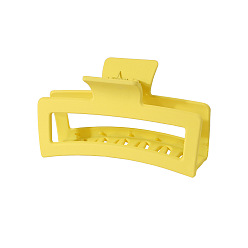 13cm rectangular - yellow Geometric Hair Clips Set for Thick Hair - Large 13cm Claw, Shark and Plate Clips in Minimalist Design