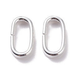 Silver 201 Stainless Steel Quick Link Connectors, Linking Rings, Closed but Unsoldered, Silver, 12.5x7x2.2mm, Inner Diameter: 10mm
