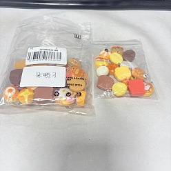 (52) Непрозрачная лаванда 3наборы 48шт. непрозрачные смоляные подвески, имитация еды, разнообразные, с платиновым тоном железная петля, разноцветные, 21x17x7.5 мм, отверстие : 1.8 мм, 1 шт / стиль, 16 шт / комплект