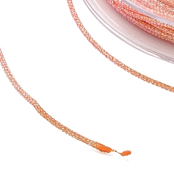 Лосось Полиэфирный металлический шнур, с рыбьей нитью внутри, круглые, salmon, 1 мм