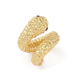 Настоящее золото 18K Spacer бисер латунные, долговечный, стойки покрытие, без свинца и без кадмия, змея, реальный 18 k позолоченный, 7.5x9 мм, внутренний диаметр: 5.5~6 мм