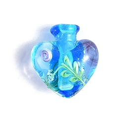Темно-Голубой Пустые флаконы для духов ручной работы в форме сердца, бутылка с диффузором эфирного масла для ароматерапии, глубокое синее небо, 2.5x2.7 см