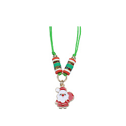 Necklace 9 Colorful Christmas Tree & Santa Claus Bracelet and Necklace Set for Kids