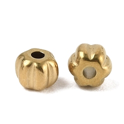 Тыква 304 из нержавеющей стали бусы, реальный 18 k позолоченный, тыква, 5x4 мм, отверстие : 1.5 мм