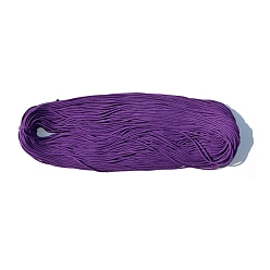 Purple 100M Braided Round Cotton Cords, for Crafts Packaging, Purple, 3mm, about 109.36 Yards(100m)/Bundle