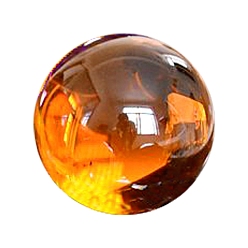 Оранжевый Стеклянные дисплеи, Хрустальный шар, круглые, оранжевые, 20 мм