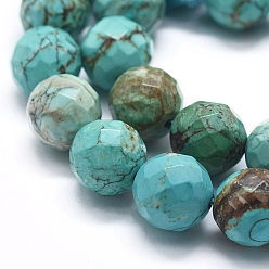 Howlite Natural Magnesite Beads Strands, Dyed & Heated, Round, 12mm, Hole: 1.4mm, about 32pcs/Strand, 15.35 inch(39cm)