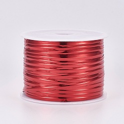 Dark Red Plastic Wire Twist Ties, with Iron Core, Dark Red, 4x0.2mm, about 100yards/roll(300 feet/roll)