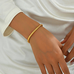 Золотой Простая железная змея костяная цепь панк браслет модные женские наручные украшения, золотые, 8-1/8 дюйм (20.5 см)