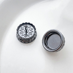 Черный Цвет Металла Латунные штифты, плоско-круглые, для изготовления жемчуга в стиле барокко, металлический черный , 18x18 мм