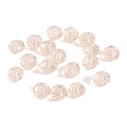 Белый Навахо К 9 стекло, имитация австрийский хрусталь, прозрачные стеклянные граненые бусины, AB цвет, рондель, навахо белый, 4x3 мм, отверстие : 0.7~1 мм