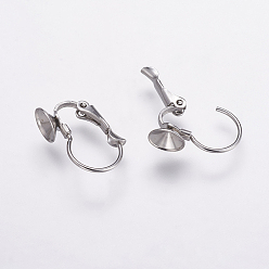 Stainless Steel Color 304 Stainless Steel Leverback Earring Findings, Stainless Steel Color, 22x13x12.5mm, Inner Diameter: 12mm, Pin: 0.9mm