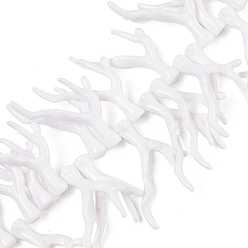 Прозрачный Нити бусин из непрозрачного акрила, имитирующие кораллы, самородки, прозрачные, 46~48x34~35x7~8 мм, отверстие : 1.4 мм, около 50 шт / нитка, 18.50'' (47 см)